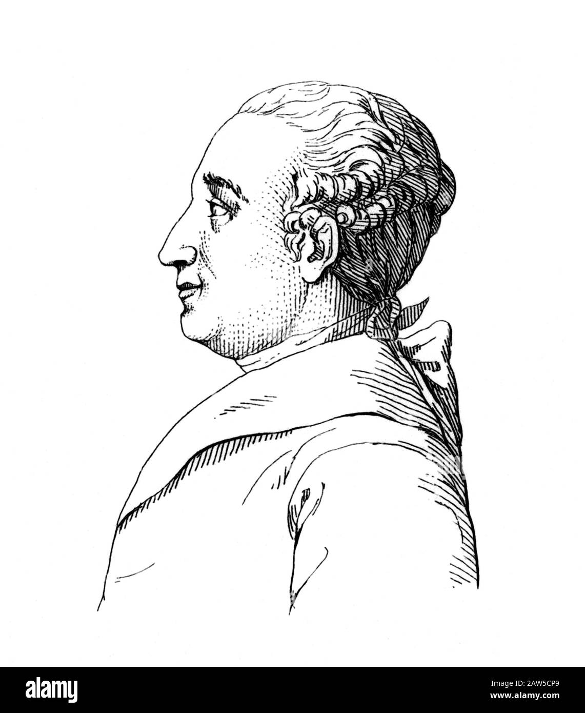 1821 ca , FRANCE : The celebrated french playwright Pierre-Augustin CARON DE BEAUMARCHAIS ( 1732 - 1799 ). Portrait by  Zéphirin Félix Jean Marius BEL Stock Photo