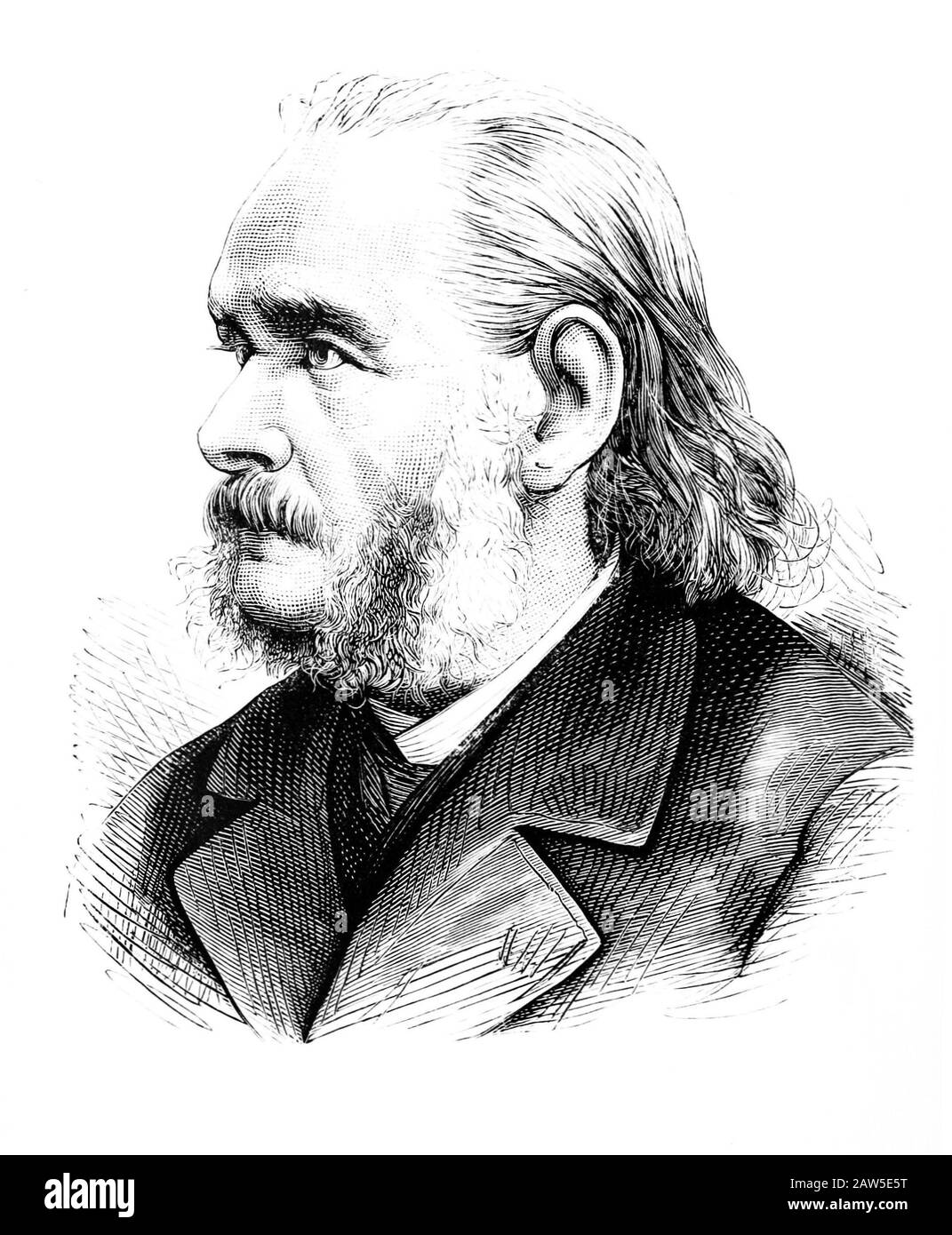 1880 ca. GERMANY : The German physician  Matthias Jakob Schleiden  ( 1804 - 1881 ),  botanist and co-founder of the cell theory  along with Theodor Sc Stock Photo
