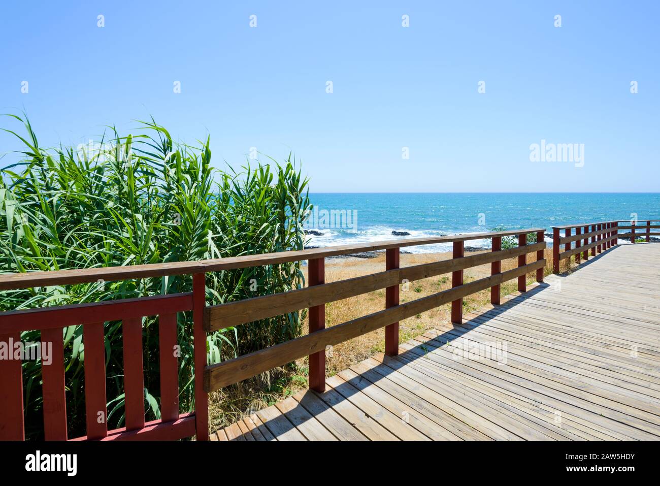 Playa de Rocas del Mar, Playa de Calahonda-Miraflores, Mijas, Costa del Sol Occidental, Málaga, Andalusia, Spain, Europe Stock Photo