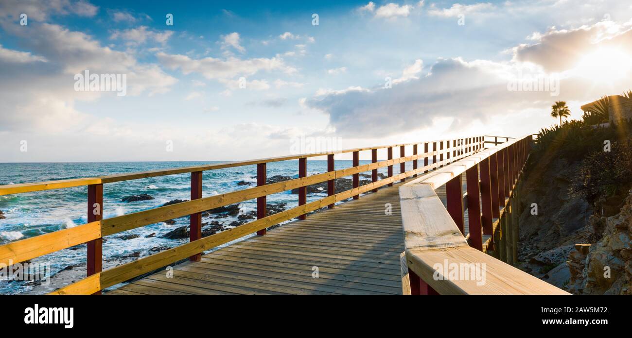 Playa de Calahonda-Miraflores, Mijas, Costa del Sol Occidental, Málaga, Andalusia, Spain, Europe Stock Photo