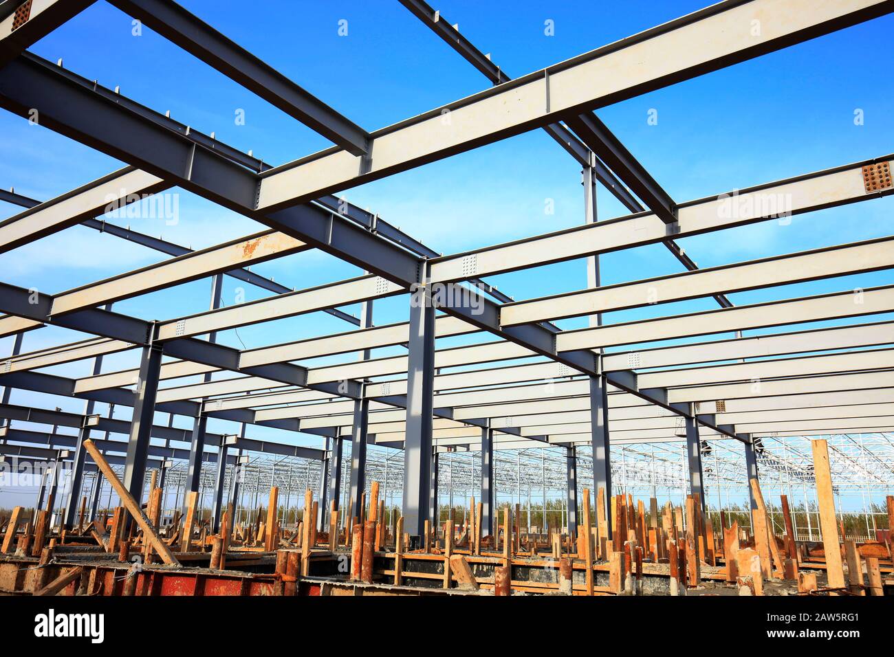 Steel frame structure Stock Photo Alamy