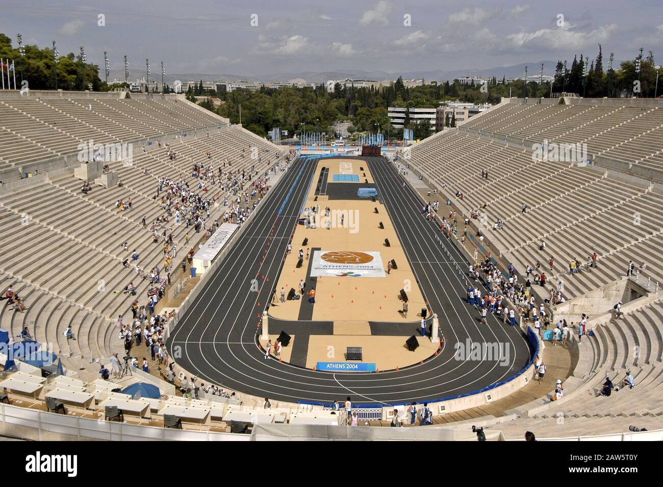 Panathenaic Stadium (Panathinaiko Stadio), first used as a stadium in 330-329 BC, site of the first modern Olympic Games in 1896. Stock Photo