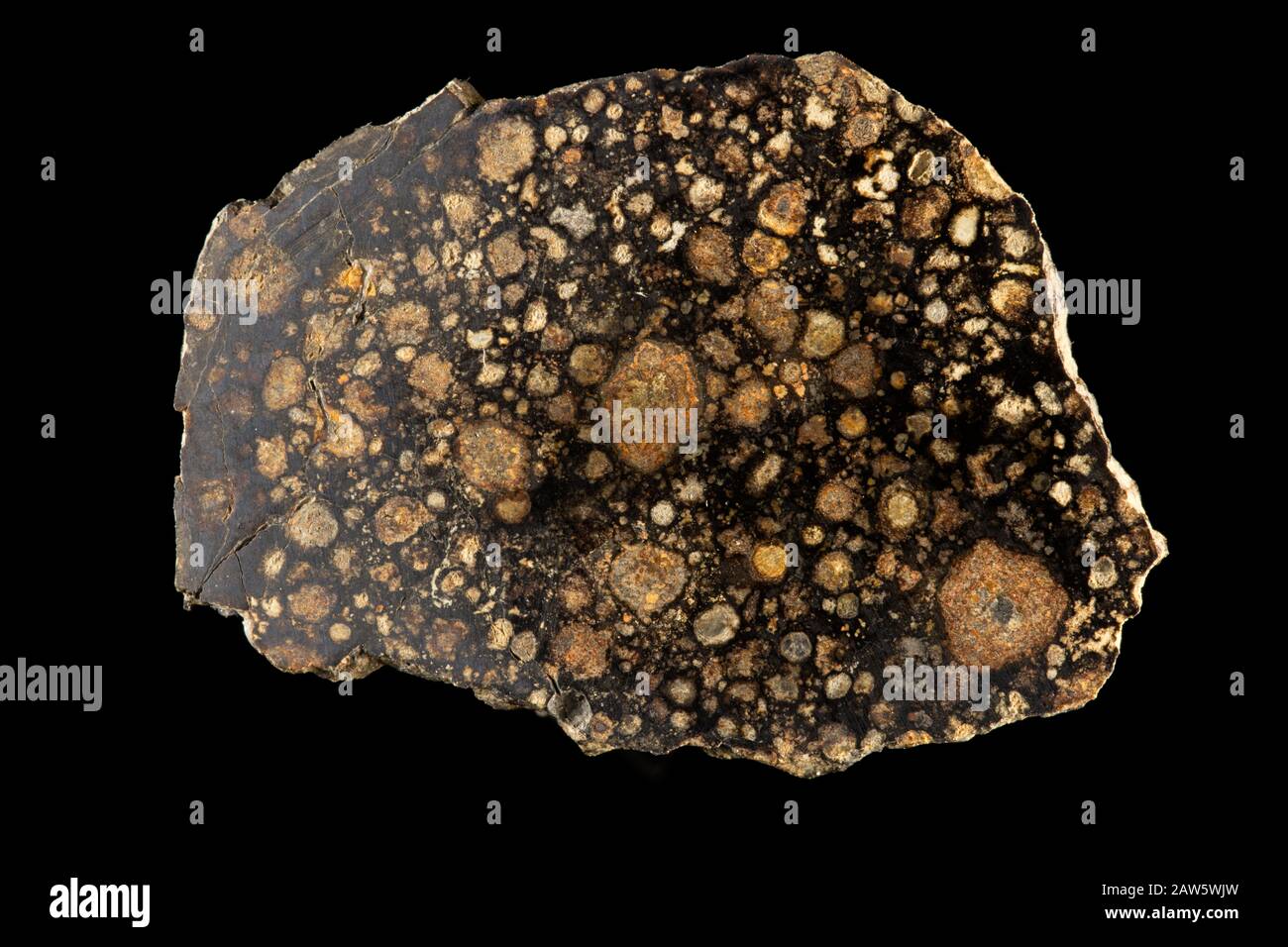 Chondrite meteorite, Northwest Africa, Carbonaceous Stock Photo