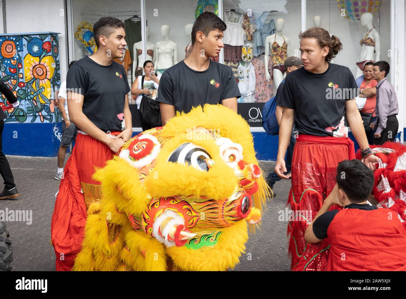 Participants in the annual celebration of the Chinese New Year in San