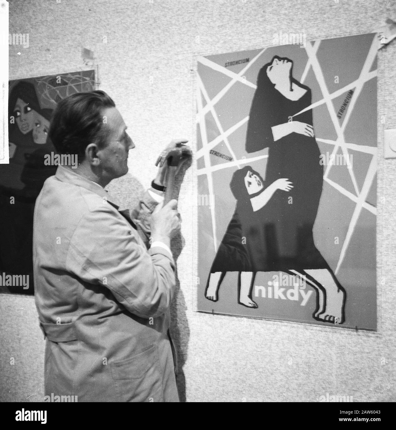 Political posters from Czechoslovakia Museum: never title of this poster Date: September 30, 1965 Location: Amsterdam Keywords: posters, exhibitions Stock Photo