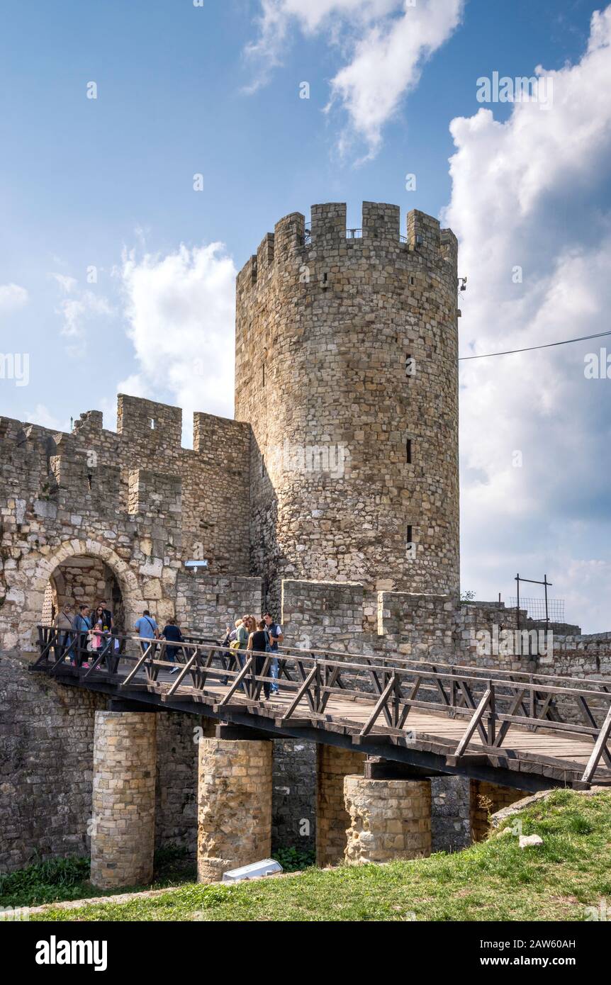 Despot Gate and Castellan Tower, Kalemagdan Citadel aka Belgrade Fortress in Belgrade, Serbia Stock Photo