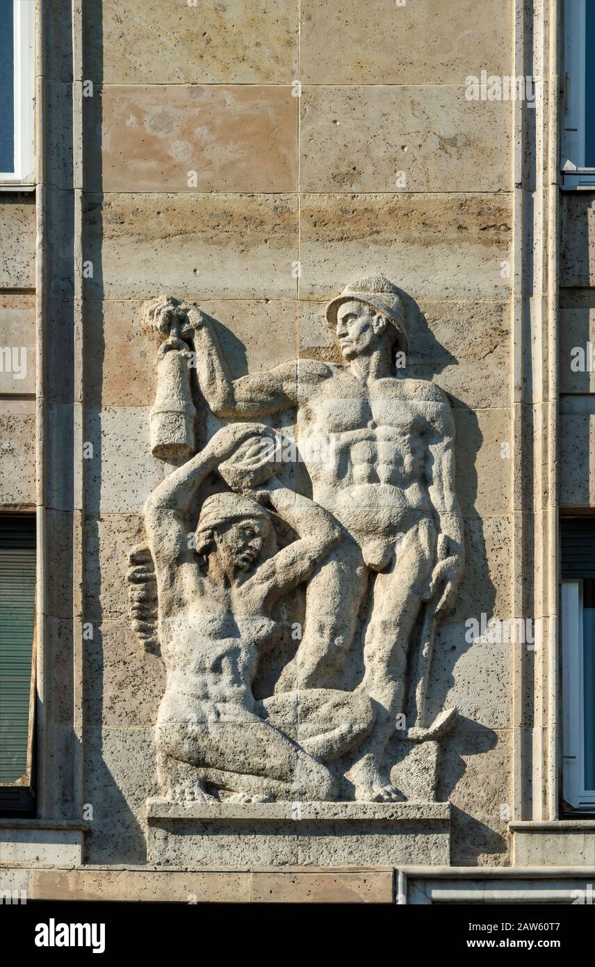 Bas relief at Belgrade City Museum branch building on Andricev Venac street  in Belgrade, Serbia Stock Photo - Alamy