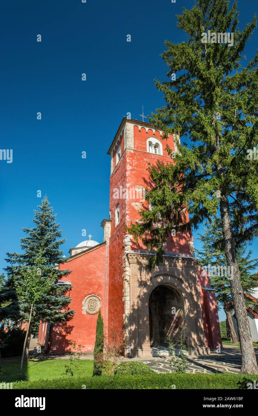 Zica Monastery, Serbian Orthodox church, near Kraljevo, Raska District, Serbia Stock Photo