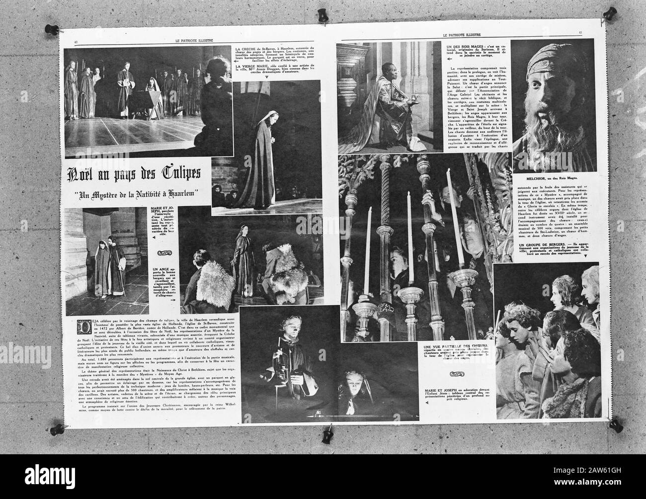 Repro from French magazine governs Christmas play 1945 Date: January 29, 1946 Keywords: nativity, Repros Stock Photo