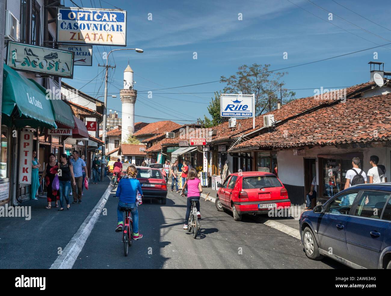 Street at Turkish quarter in Novi Pazar, Raska District, Serbia Stock Photo