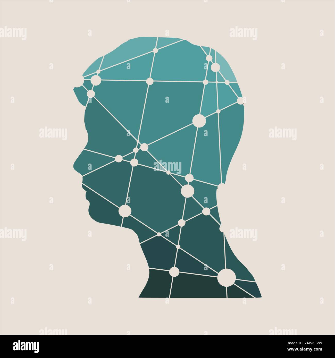 Profile of the head of a man. Brochure template Stock Vector Image ...