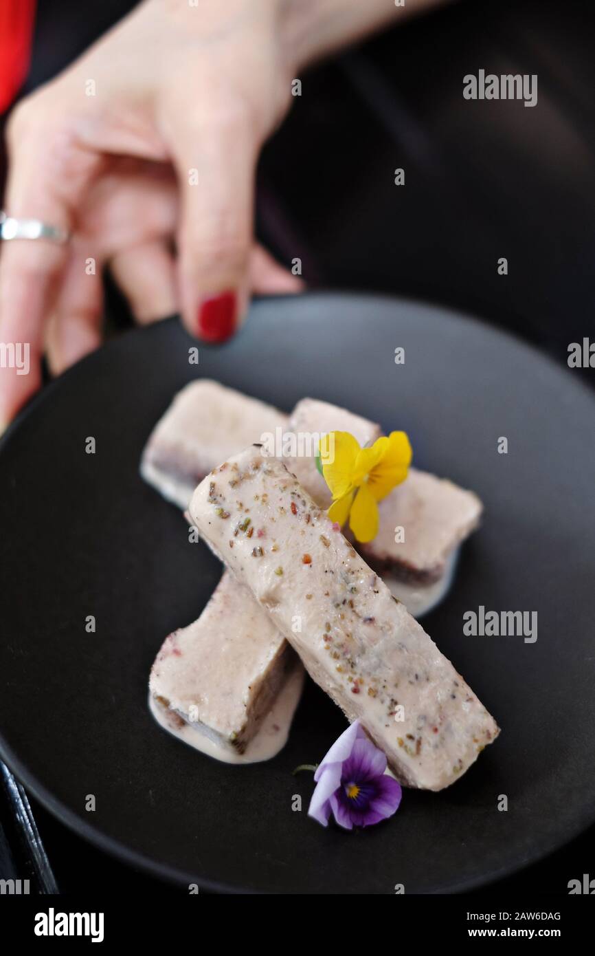 Paan Kulfi, Modern Indian Food with a twist, Fine Dining  in Sydney, Australia Stock Photo