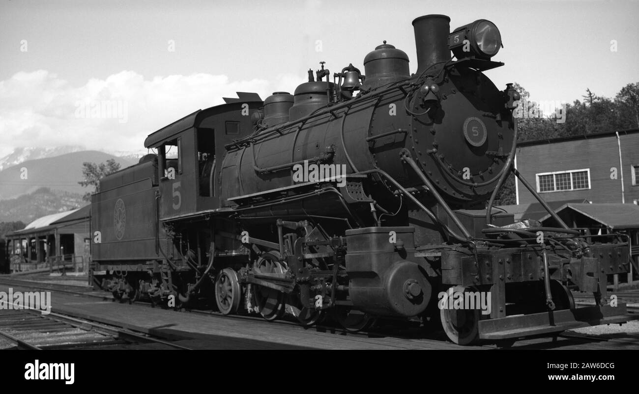 Pacific Great Eastern Railway Engine number 5 Stock Photo