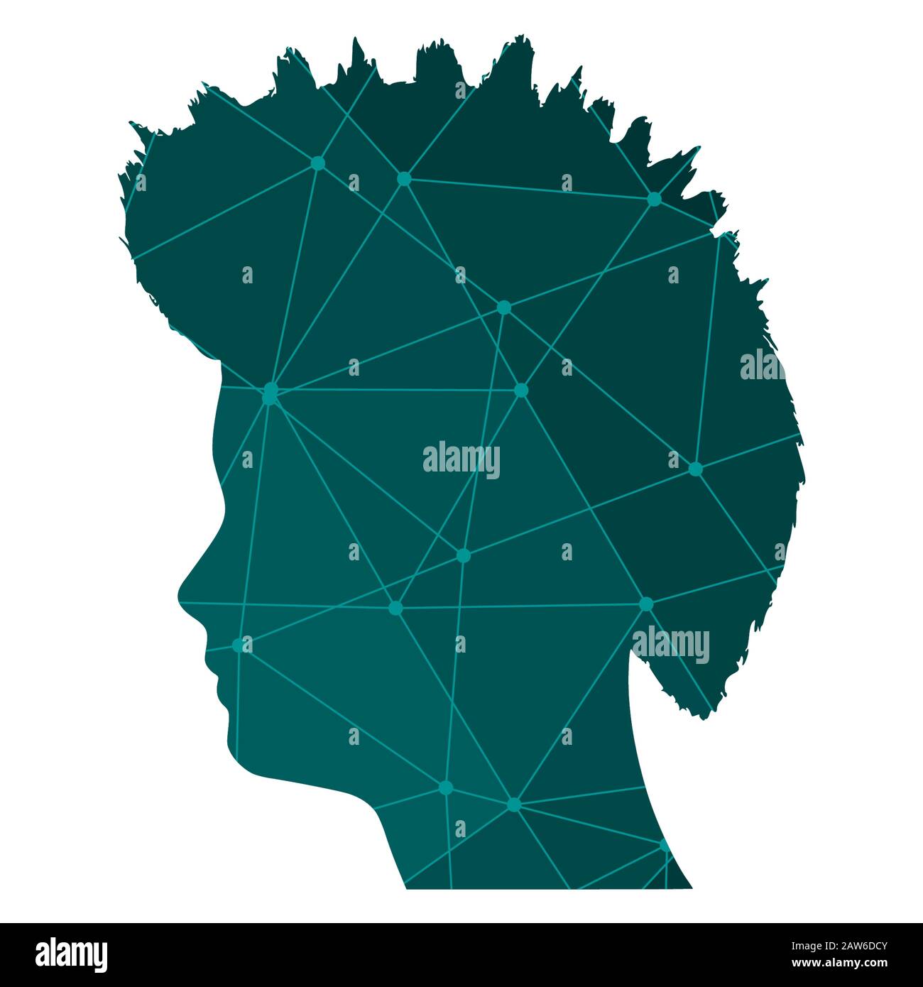 Profile of the head of a man. Brochure template Stock Vector Image ...