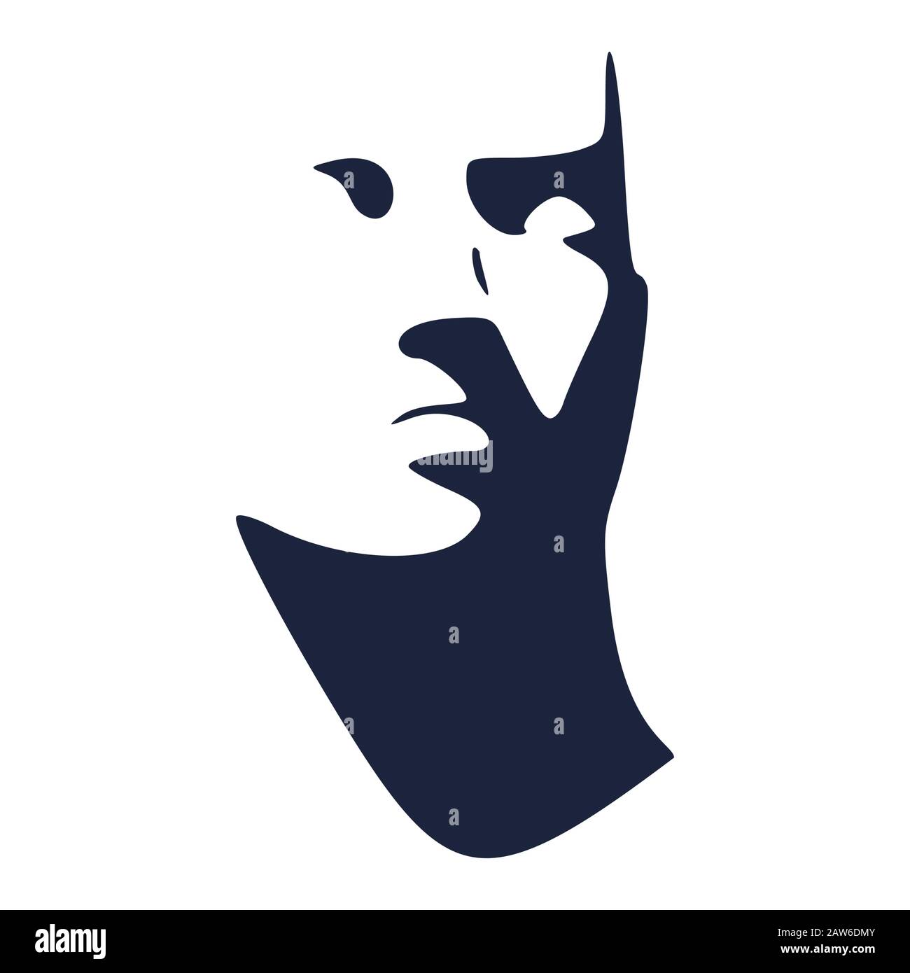 Male face silhouette Stock Vector Image & Art - Alamy