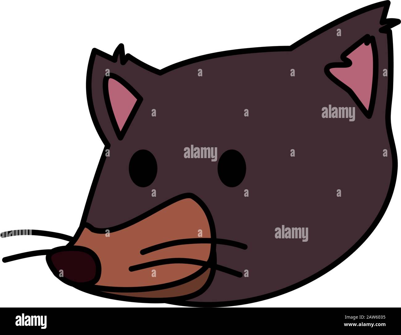 head of tasmanian devil on white background vector illustration design ...