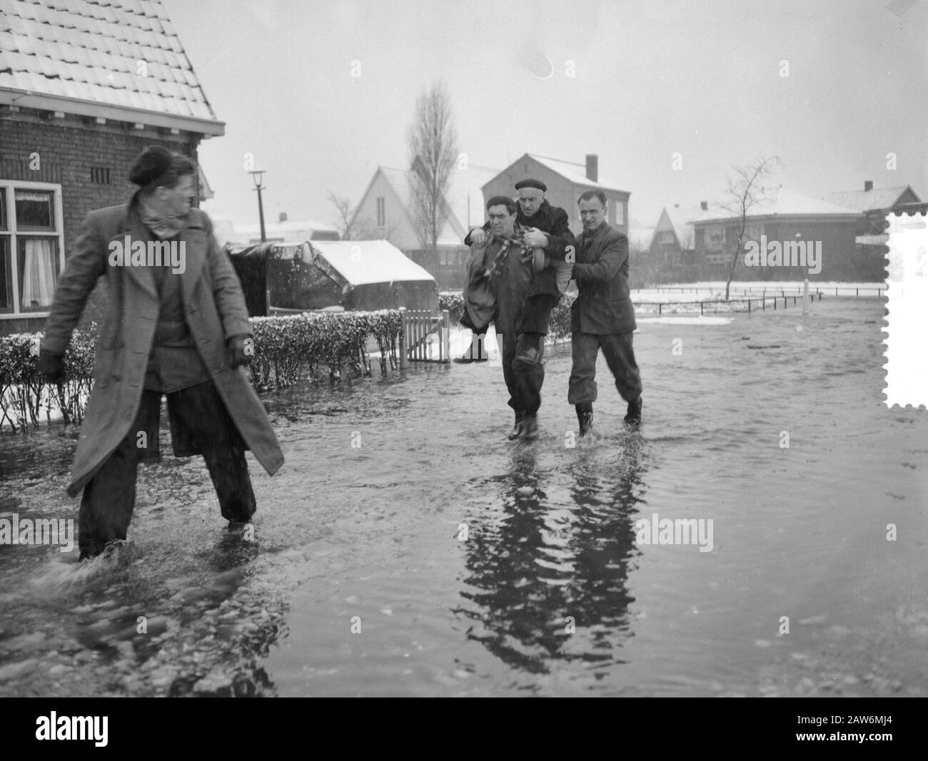 Disaster Tuindorp Oostzaan Date: January 14, 1960 Location: Oostzaan Keywords: Disasters Stock Photo
