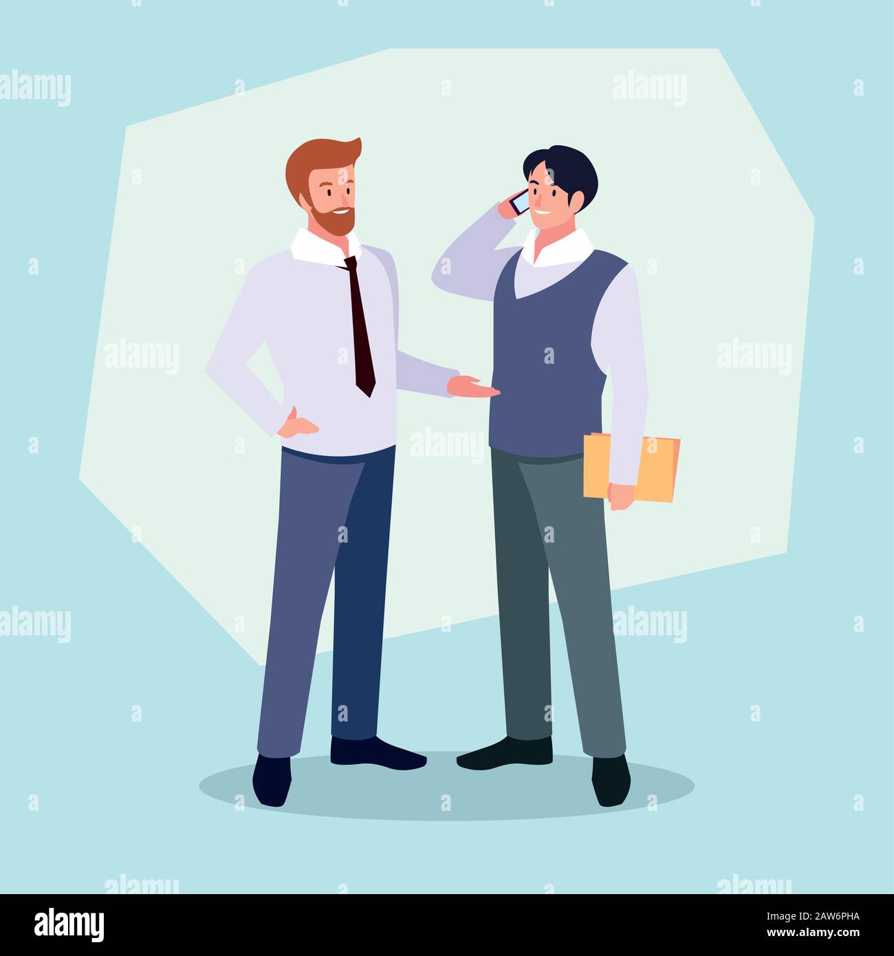 businessmen standing in the office, business professional men vector ...