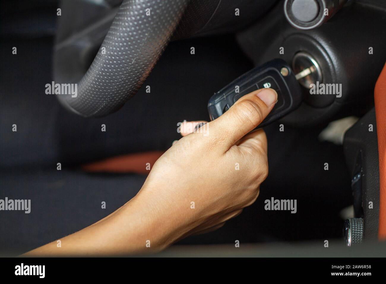 Female starting car hires stock photography and images Alamy
