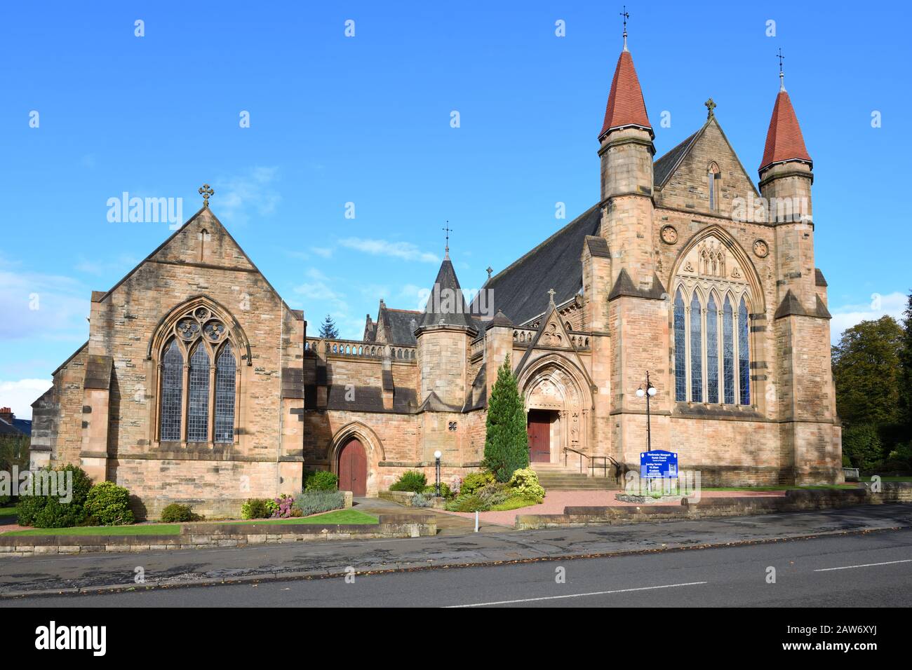 Sherbrooke Mosspark Parish Church of Scotland in Glasgow, Scotland, UK Stock Photo