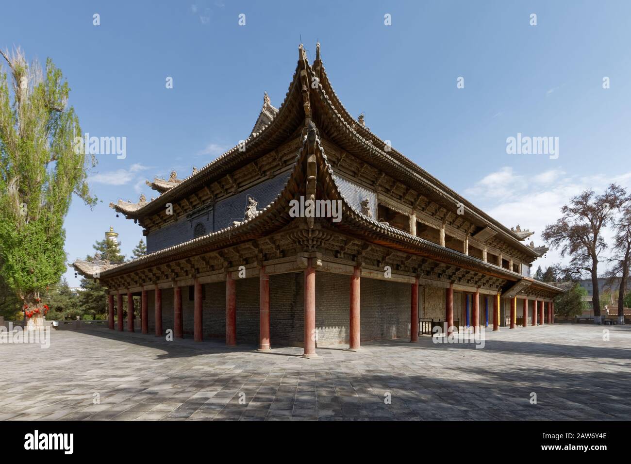 Dafo Si Buddhist temple in downtown Zhangye in Gansu province Stock Photo