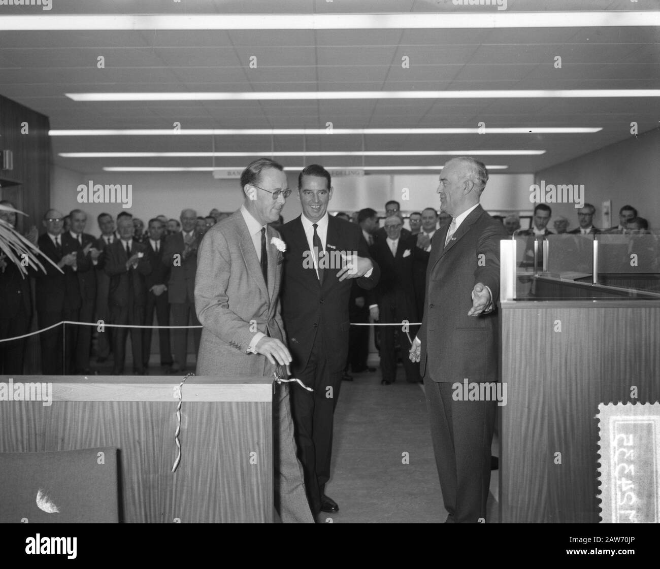 Prince Bernhard opens new building with American Express Date: May 2, 1961 Keywords: buildings, openings Person Name: American Express, Bernhard, prince Stock Photo