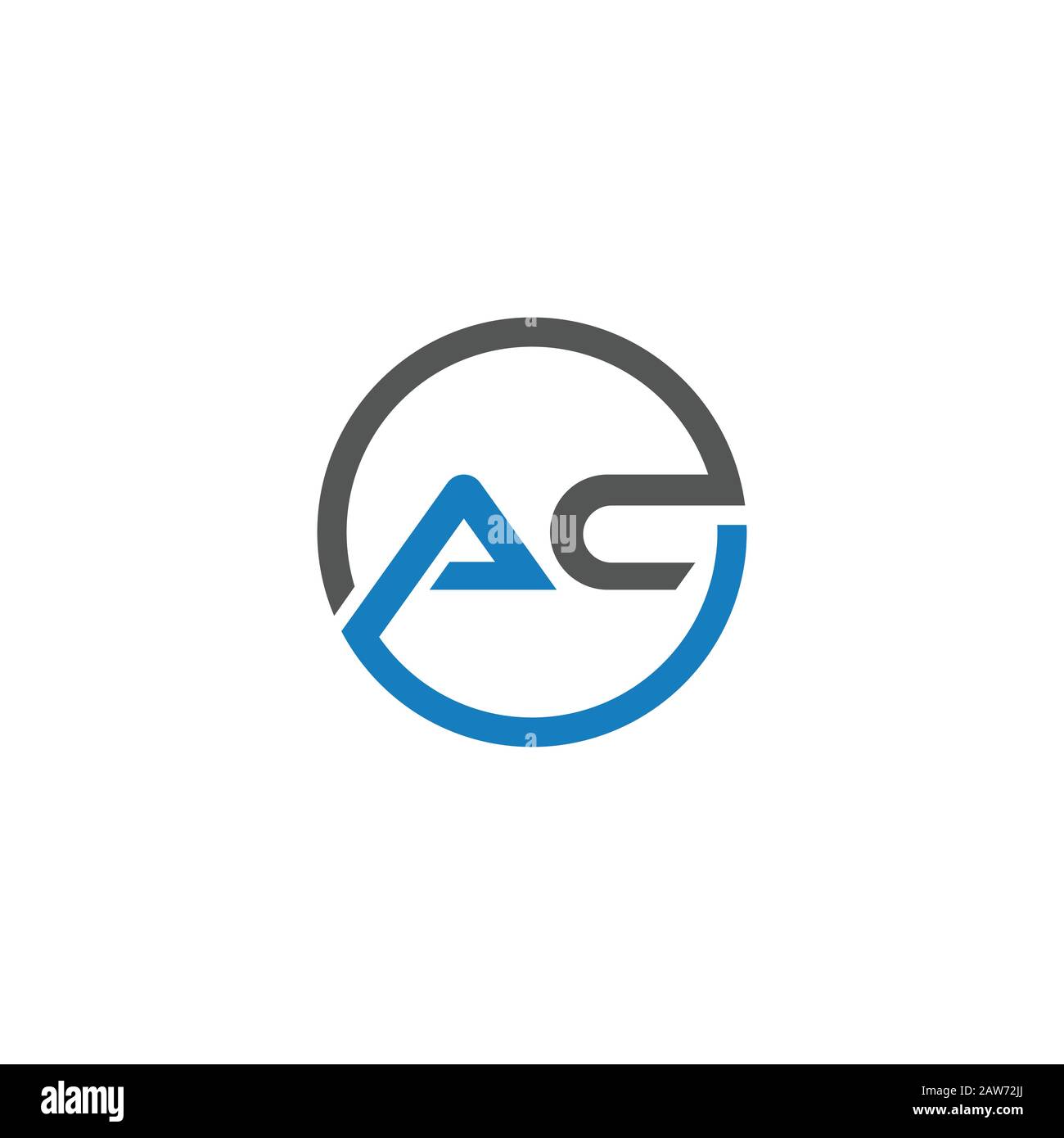 Initial letter ac or ca logo vector design template Stock Vector Image ...