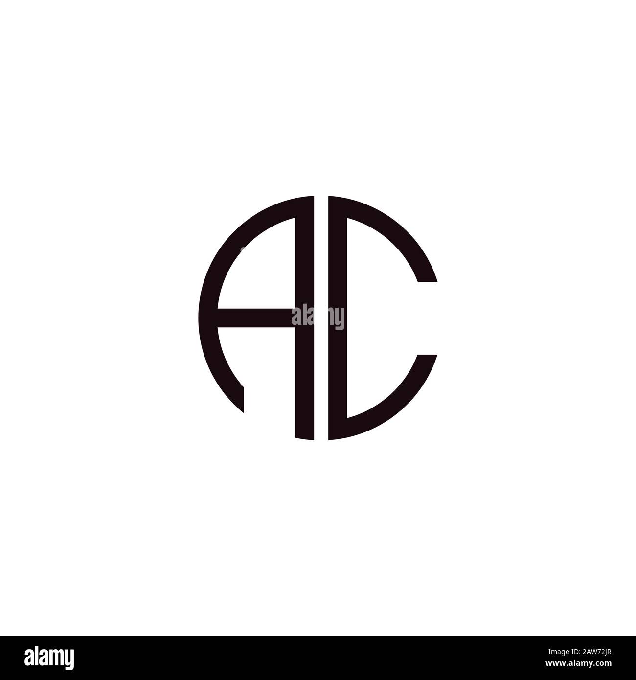 Initial letter ac or ca logo vector design template Stock Vector Image ...