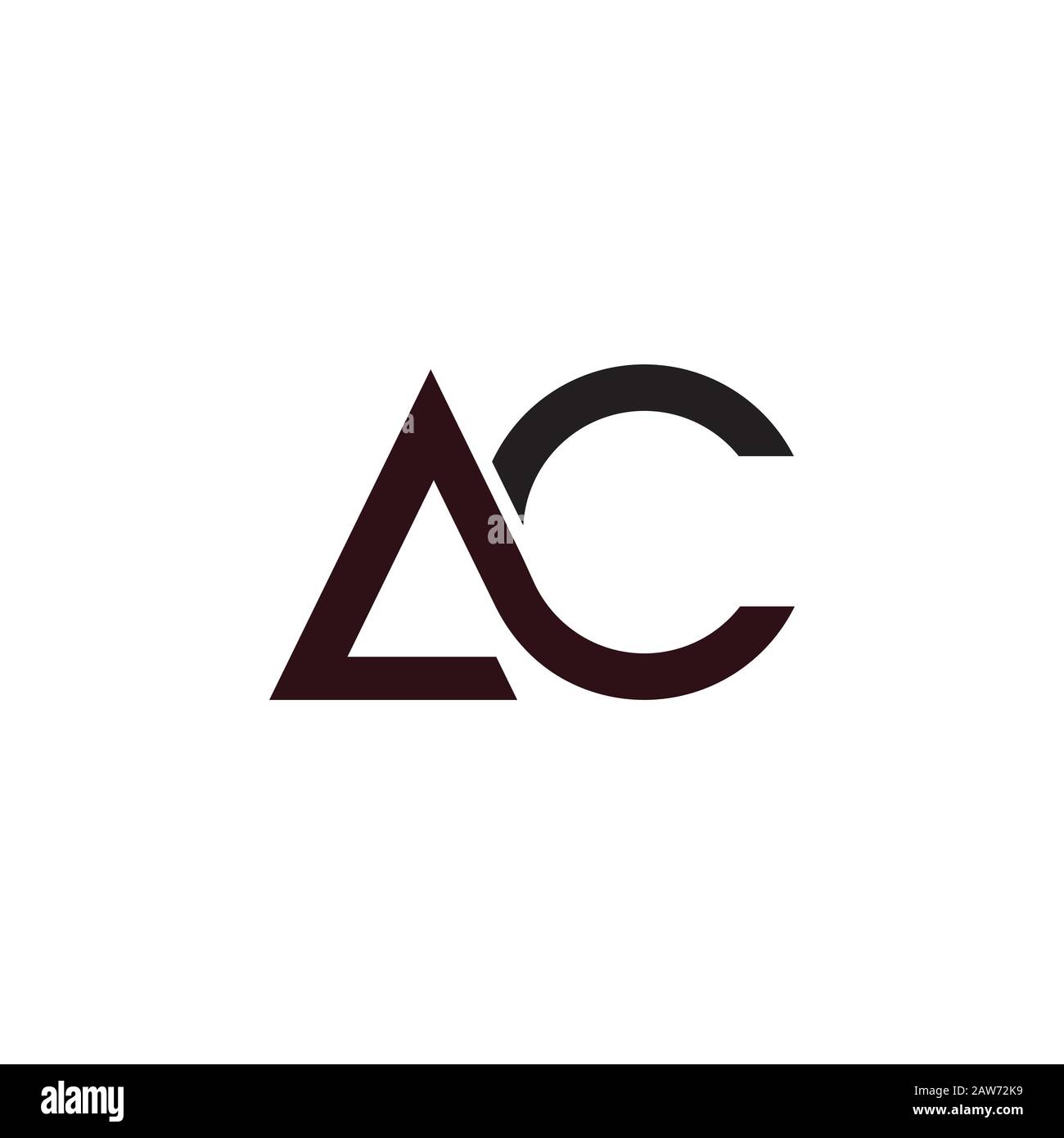 Initial letter ac or ca logo vector design template Stock Vector Image ...