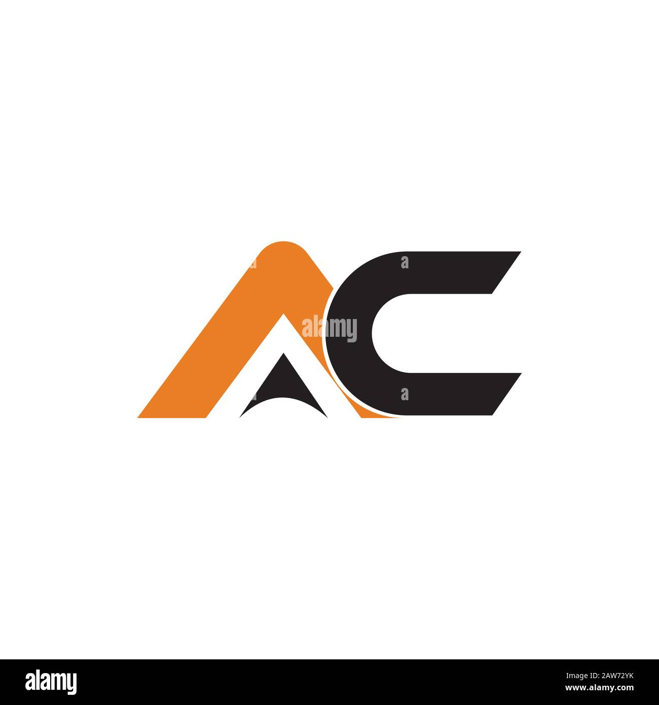 Initial letter ac or ca logo vector design template Stock Vector Image ...