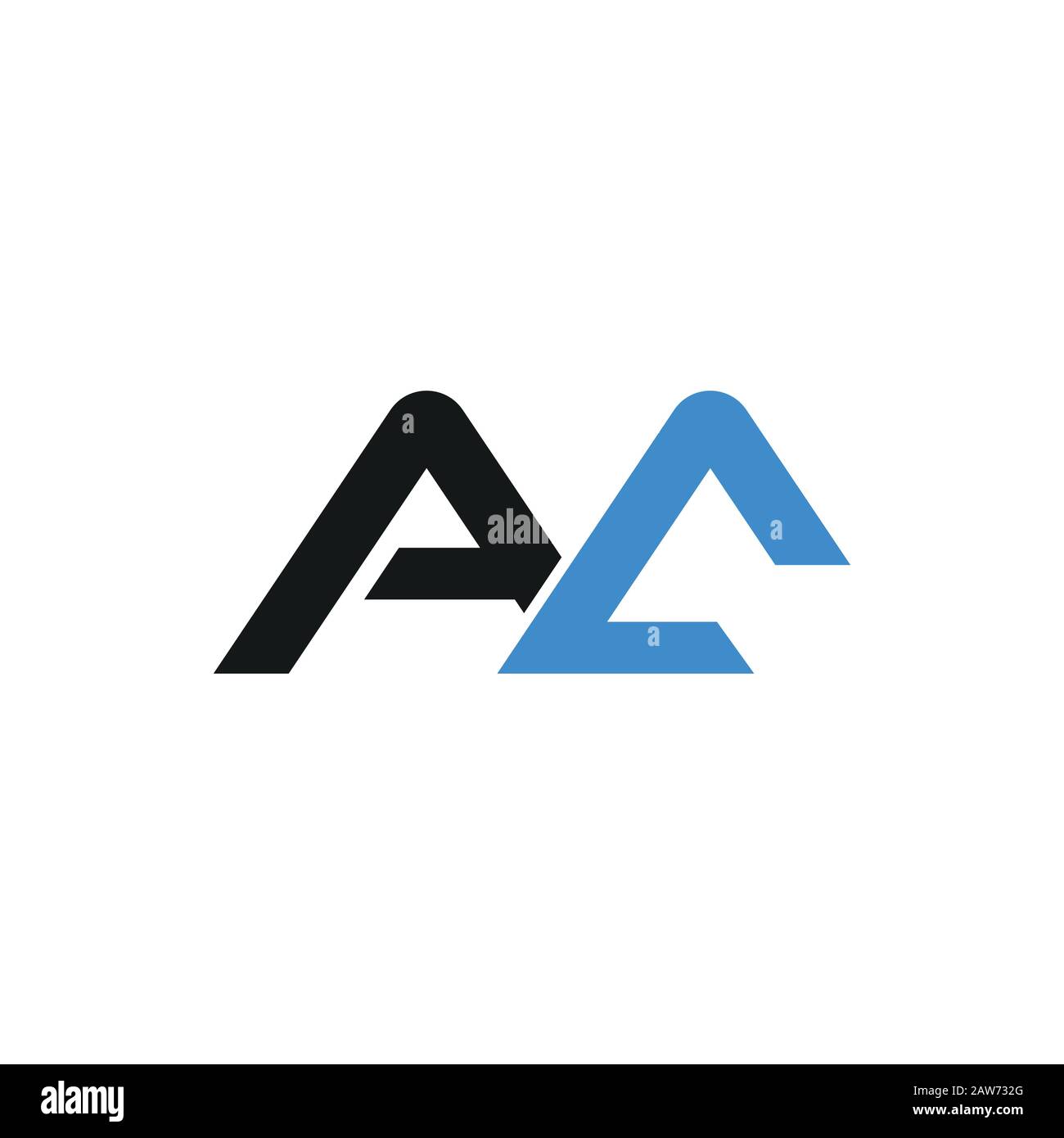 Initial letter ac or ca logo vector design template Stock Vector