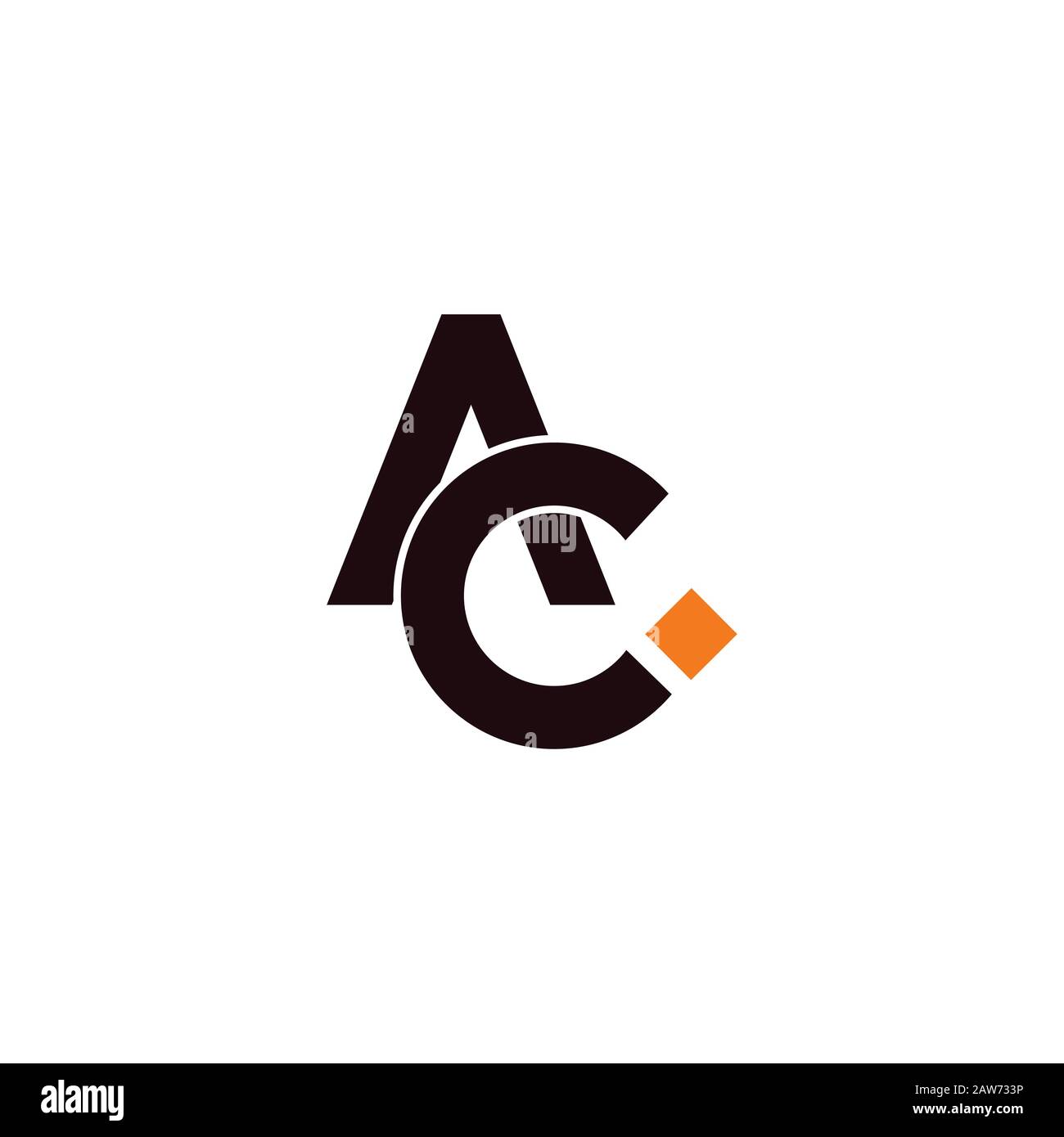 Initial letter ac or ca logo vector design template Stock Vector