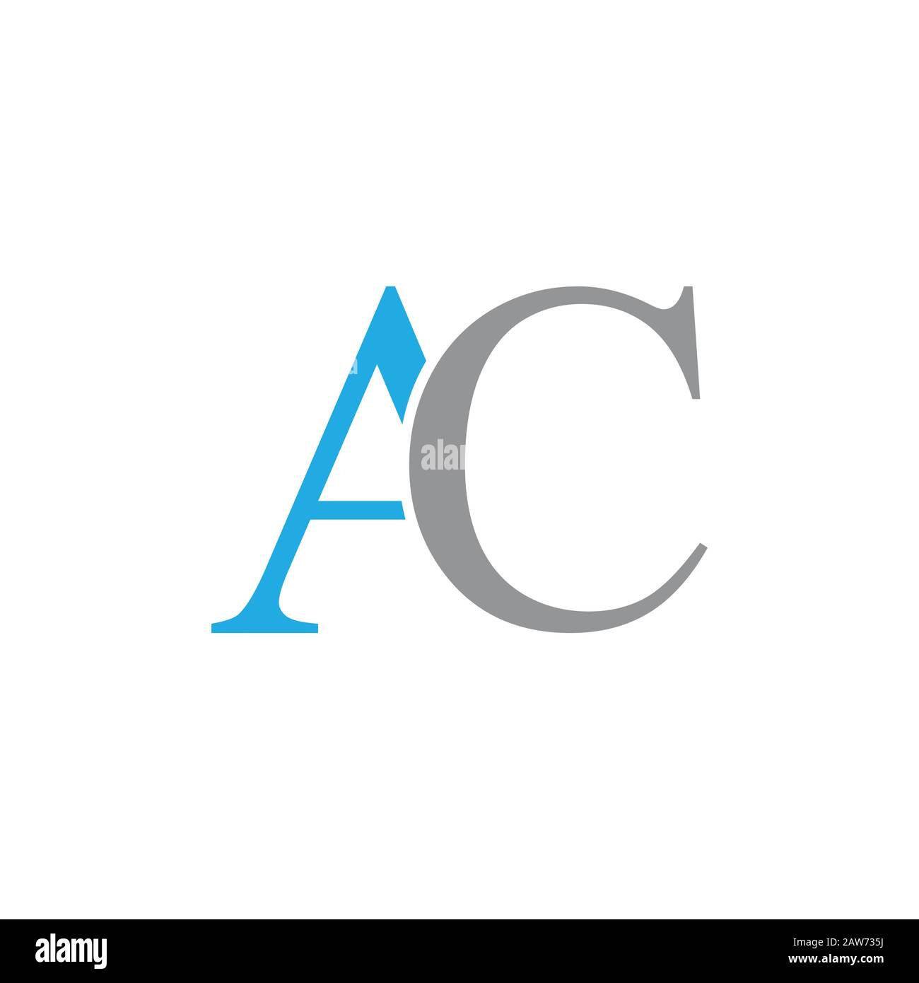 Initial letter ac or ca logo vector design template Stock Vector