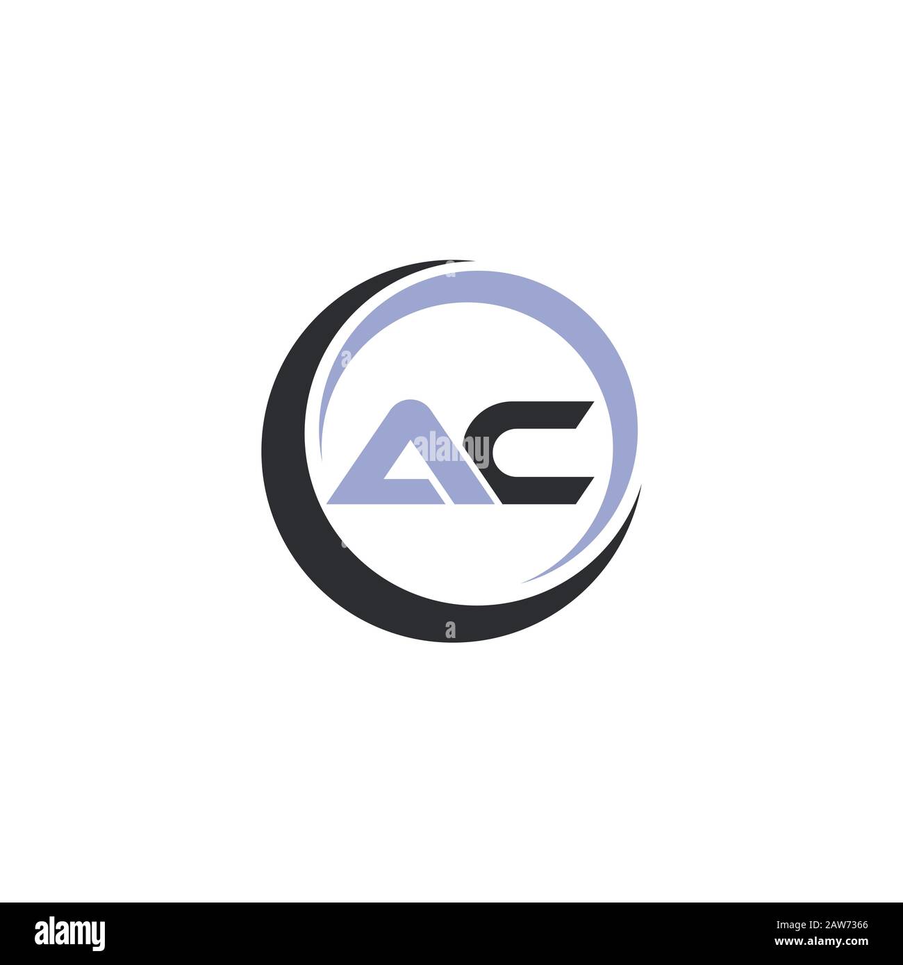 Initial letter ac or ca logo vector design template Stock Vector
