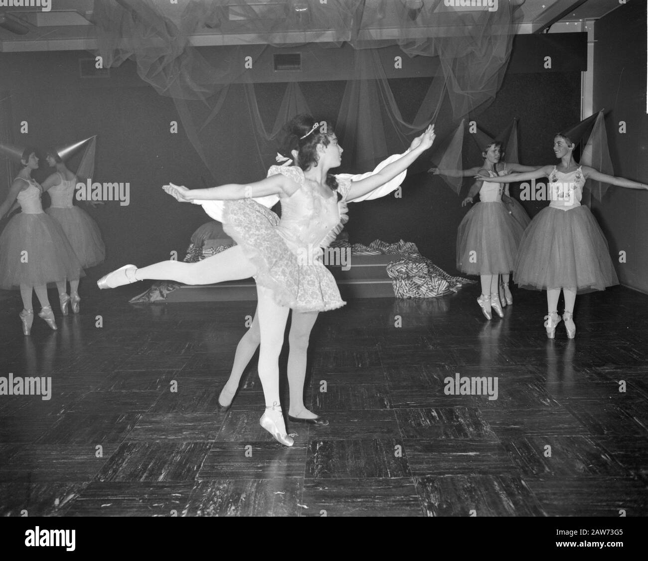 Opening Furniture Fair in Rotterdam. Ballet Group of dances Sleeping