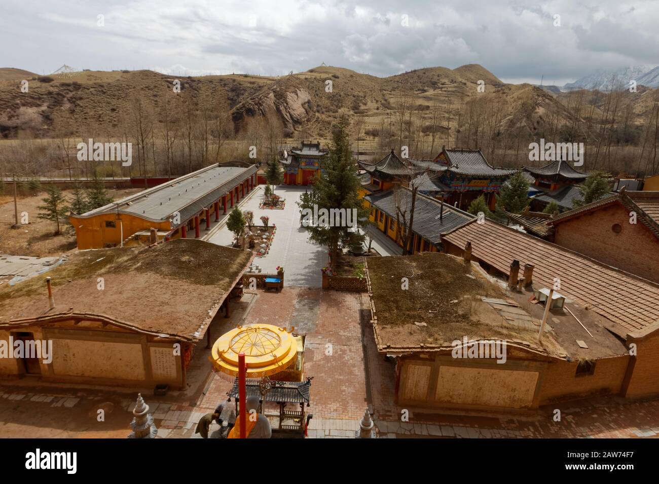 Mati Si Buddhist complex near Zhangye in Gansu province Stock Photo