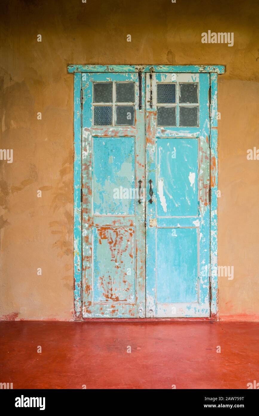 Vintage Style Old House Door And Window Vintage Building And Old Aged Design Grunge Old Colorful Paint Stock Photo Alamy