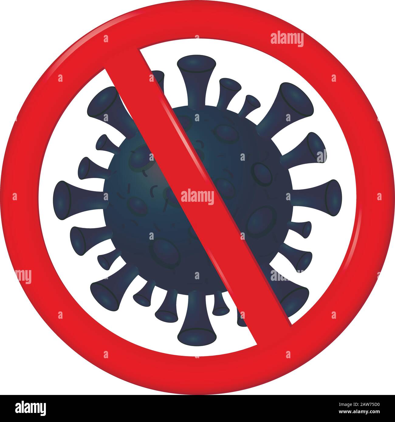 Sign caution coronavirus. Stop coronavirus. Stock Vector
