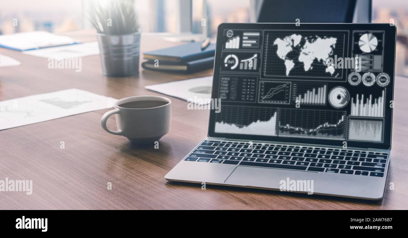 Data Analysis For Business And Finance Concept Graphic Interface