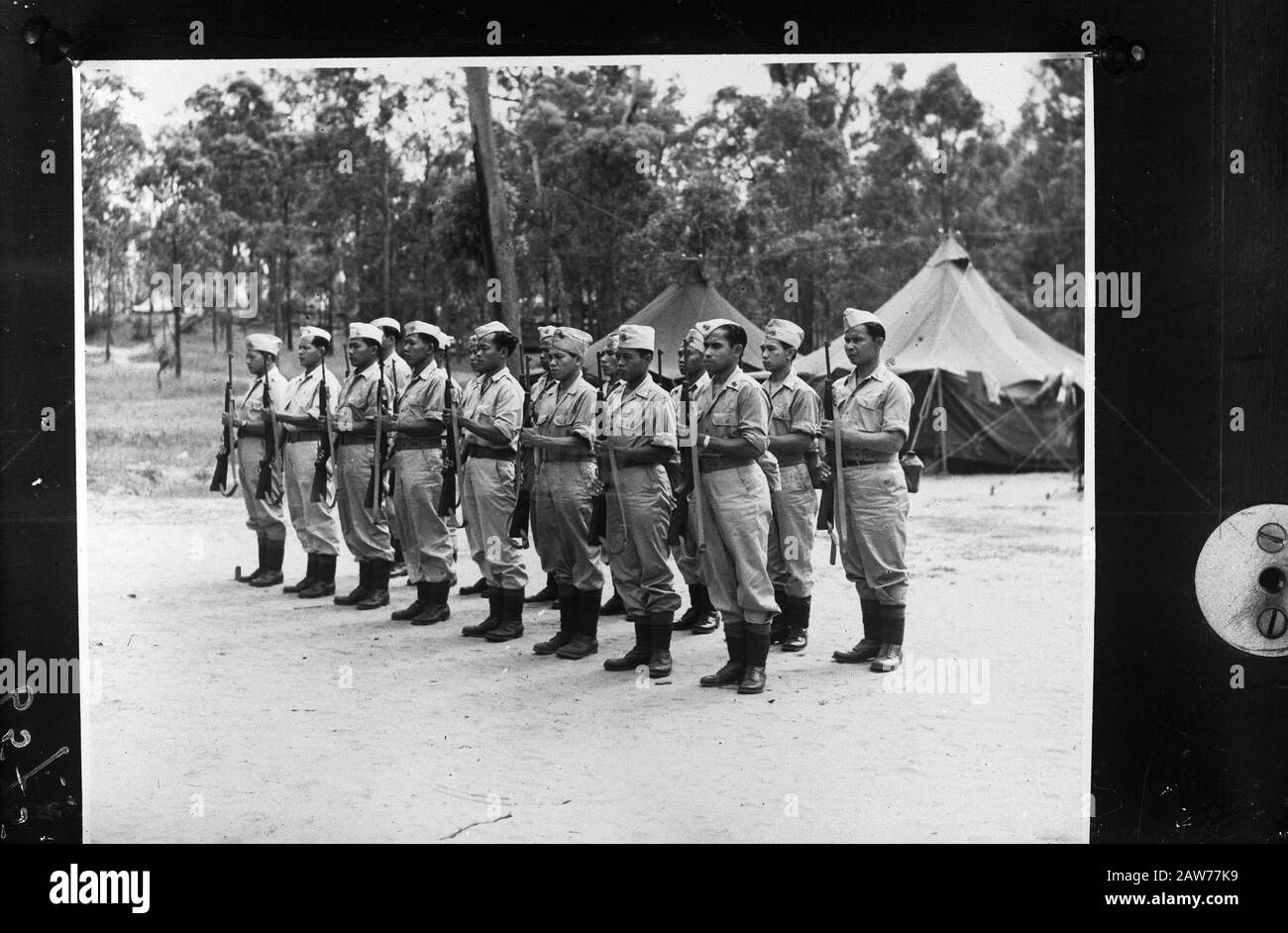 Training of volunteers at Camp Victory Annotation: Repro Negative Date: 1945 Location: Australia Keywords: Army, WWII Institution Name: Camp Victory Stock Photo