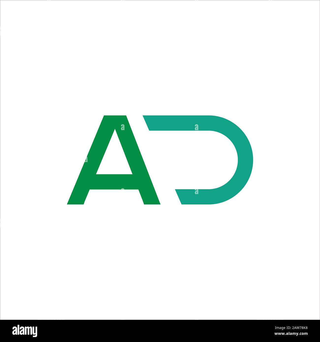 Initial letter ad or da logo design template Stock Vector