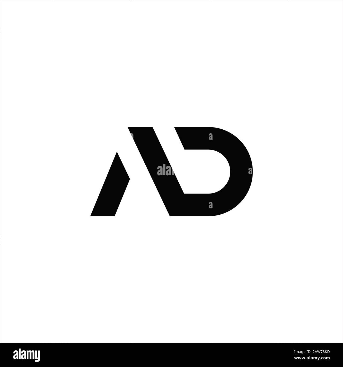 Ad letter logo Black and White Stock Photos & Images - Alamy