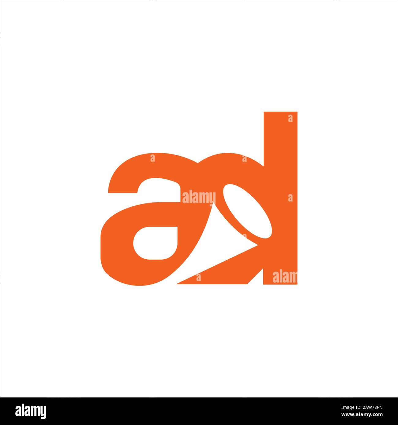 Initial letter ad or da logo design template Stock Vector