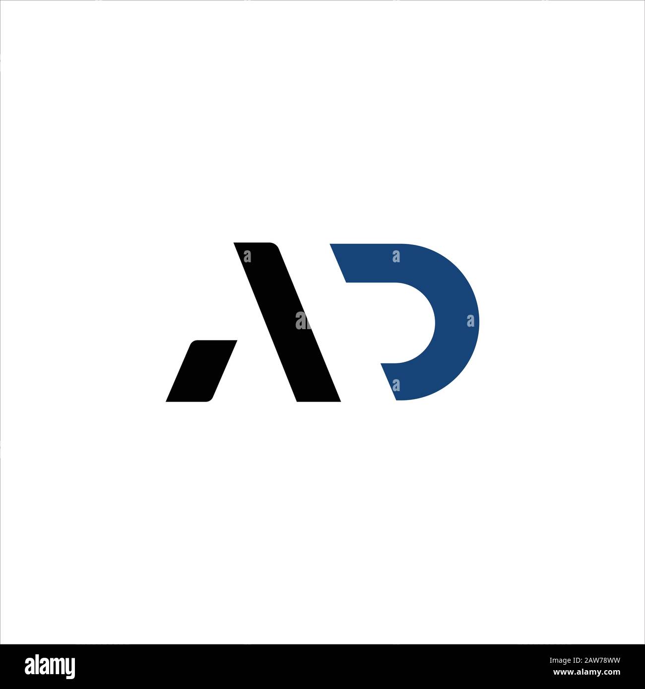 Initial letter ad or da logo design template Stock Vector