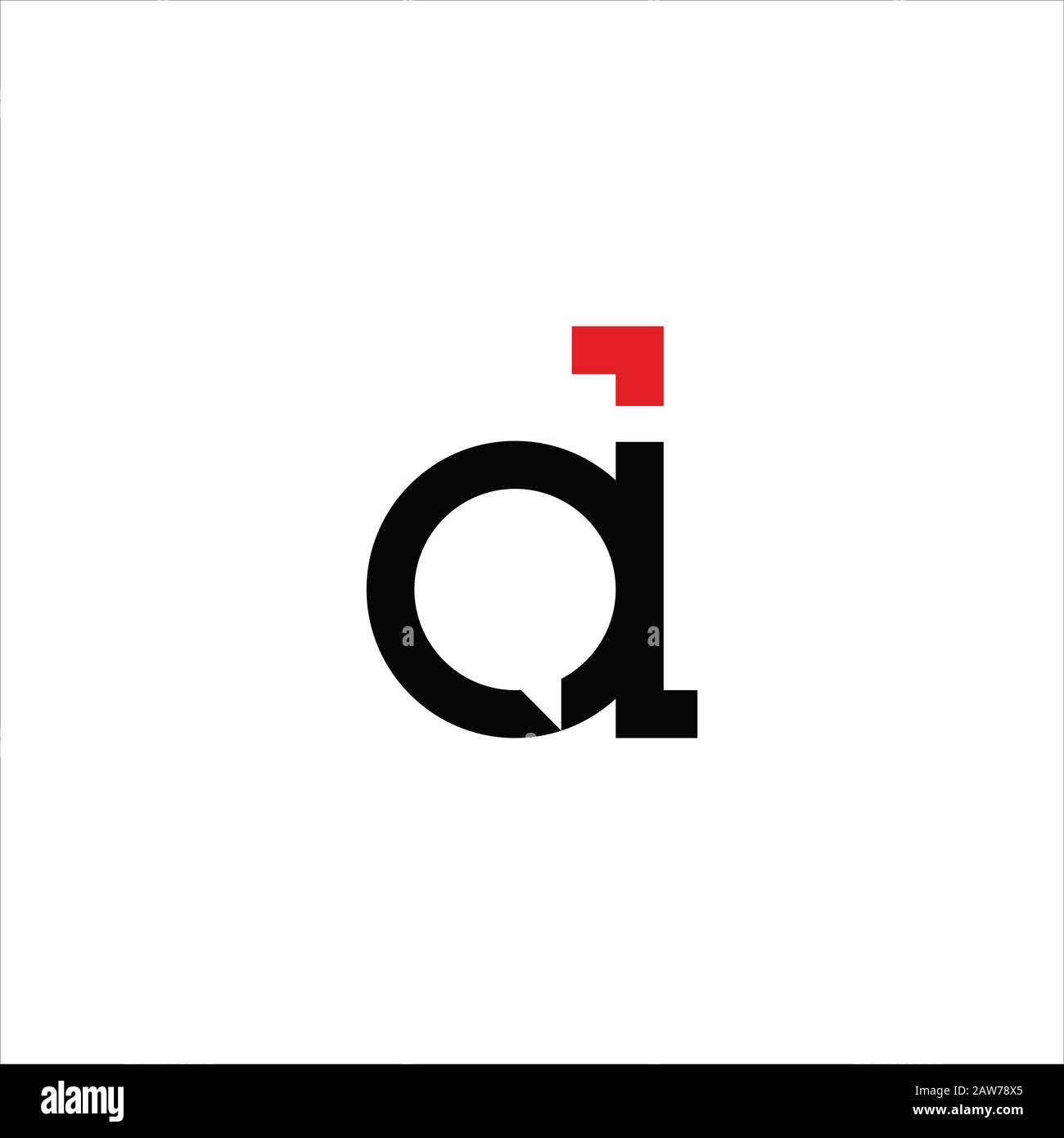 Initial letter ad or da logo design template Stock Vector