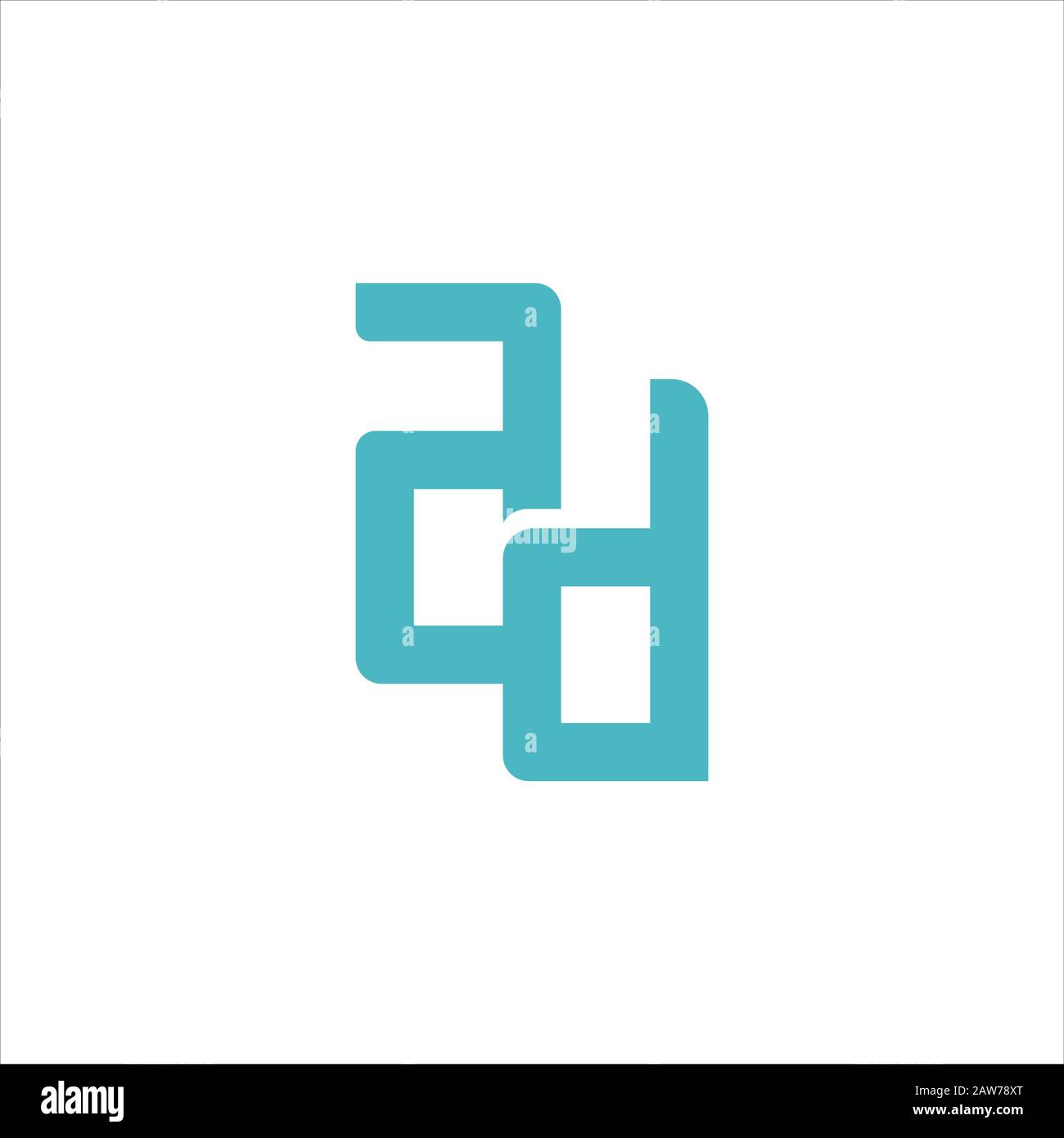Initial letter ad or da logo design template Stock Vector
