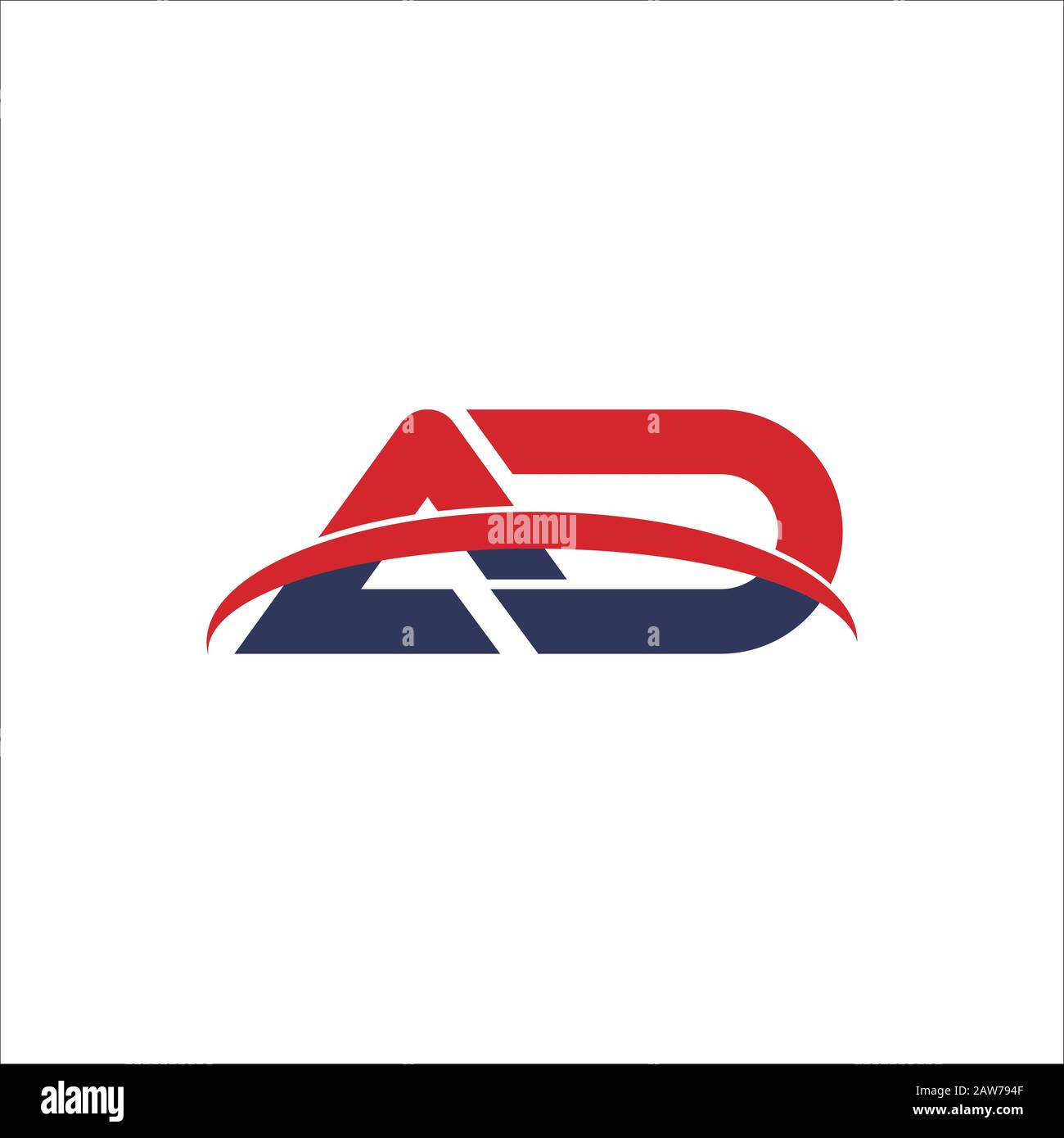 Initial letter ad or da logo design template Stock Vector