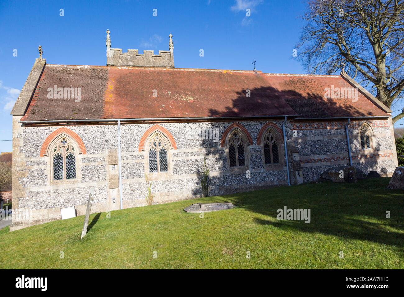 Historic village parish church of Saint Peter, Charlton St Peter, Wiltshire, England, UK Vale of