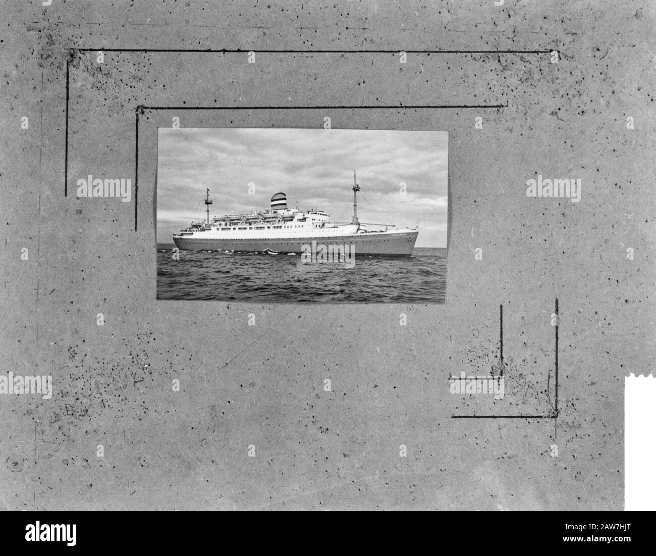Holland america maasdam ship Black and White Stock Photos & Images Alamy