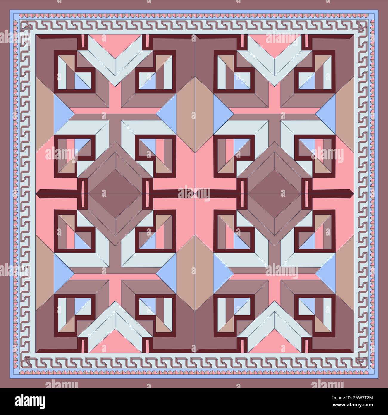 Silk Kaftan Geometric and Roots main image 1